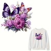 Christmas Butterfly Peony Flower Floral Iron On Transfers for T-Shirts