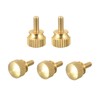 sourcing map Knurled Screws M3 x 8 mm Brass Shoulder