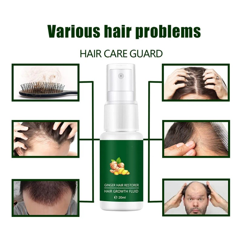 Suero De Crecimiento Del Cabello De Jengibre, Espray Nutriti