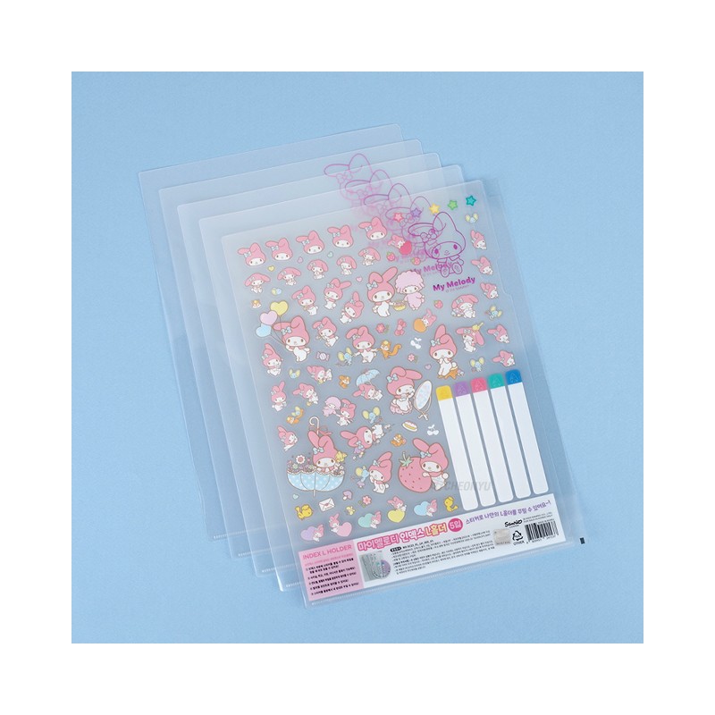 Sanrio Index L Holder 5-Pack File Elsa File Kuromi /