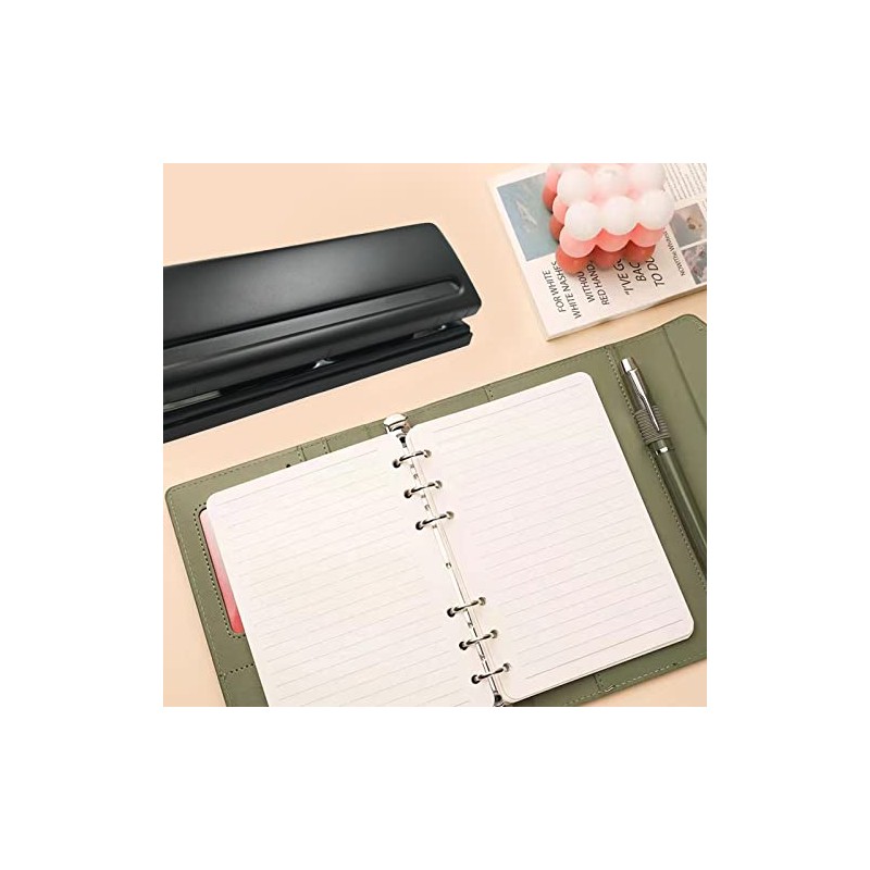 Perforadora ajustable de 6 agujeros para planificadores, perforadora de papel