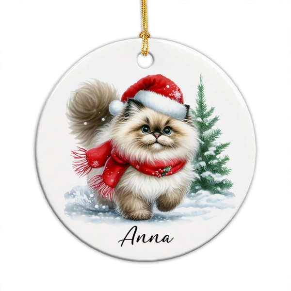 Himalayan Lover Gift, Himalayan Ornament, Custom Cat Ornament for Christmas