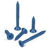 60 PCS 1/4" Blue Flat Head Concrete Screws Anchor Kit