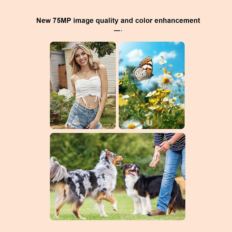 5K Digital Camera, 75MP UHD WiFi Autofocus 18X Digital Zoom