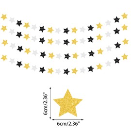 Kiyanest Graduation Party Banner - Black & Gold Theme Congrats Grad Decoration