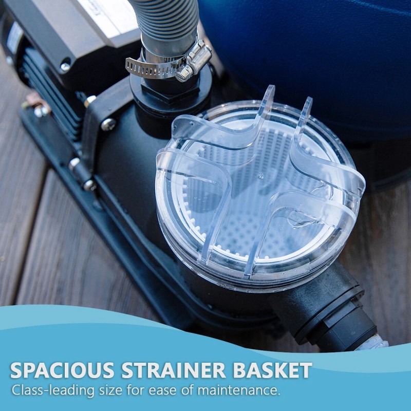 XtremepowerUS Sand Filter for Above-Ground w/ Pool Pump 6-Way Valve