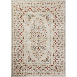 Loloi Rifle Paper Co. Laurel Collection LAU-02 Linen 2'-8" x 4' Accent Rug