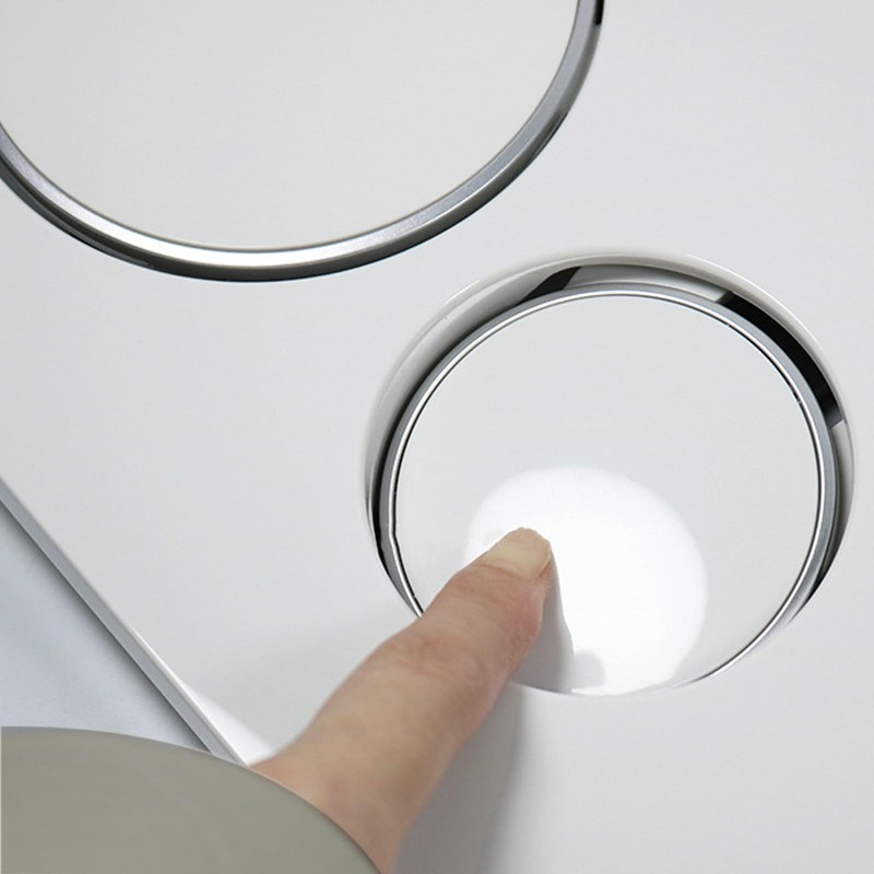 White Dual-Flush Actuator Plate for Concealed Cisterns Compatible with Sigma20
