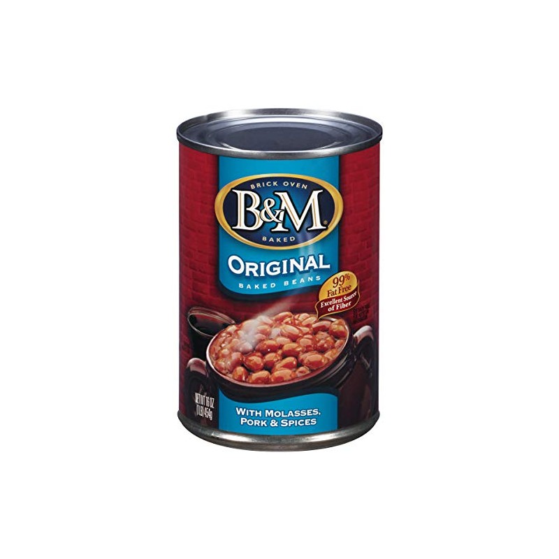 B&M Baked Beans, Original Flavor, 16 Ounce (Pack of 12)