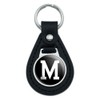 Graphics and More Letter M Initial Black White Black Leather