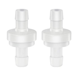 Quickun Inline Check Valve, 3/8" Hose ID One Way Return Inline Check Valve High Temperature and Corrosion Resistance Fish Tank Pump Medical Automotive (Pack of 2)