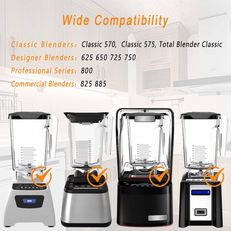 EastFune 90oz WildSide+ Jar for Blendtec, replace 570 575 625