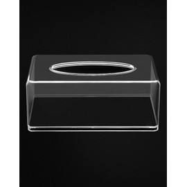 QWORK® Acrylic Tissue Box, Tissue Holder, Napkin Dispenser, Clear, Placed In The Bedroom, Bathroom, Living Room