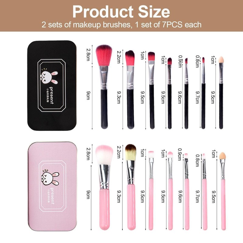14 Pieces Makeup Brush Set, Kids Makeup Brush Set, Girls