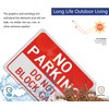 No Parking Do Not Block Gate Signs, Metal Reflective 10"