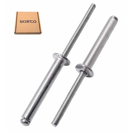 SKIR'CO (Pack of 20) Aluminium Blind Rivets 4.8 x 30 mm Steel Mandrel Pop Rivets Dome Head DIN 7337 Rivets