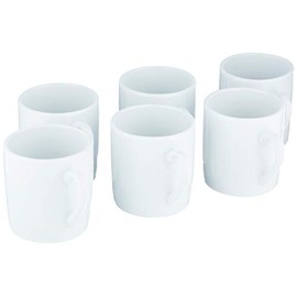 Baker Ross Mini tazza in porcellana bianca E774, alta 5 cm, per bambini da dipingere e decorare come regalo (confezione da 6)