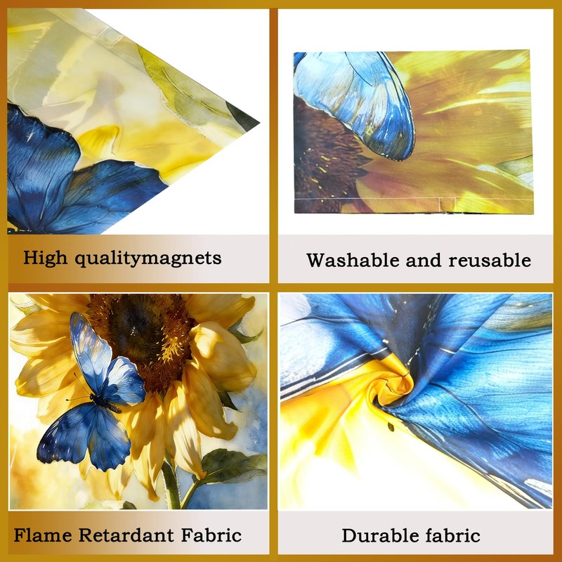 2 Pack Fluorescent Light Covers for Drop Ceiling, Magnetic Fabric