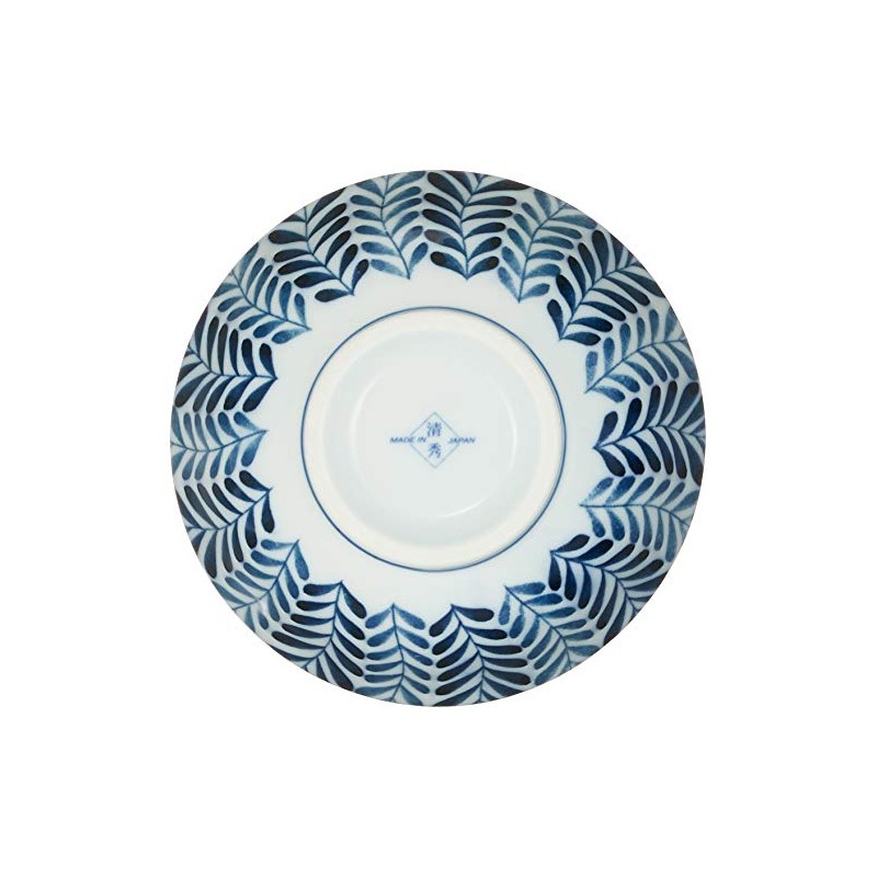 Hasamiyaki 88657 Counter-shaped Small Bowl, Inner and Outer Fern Pattern