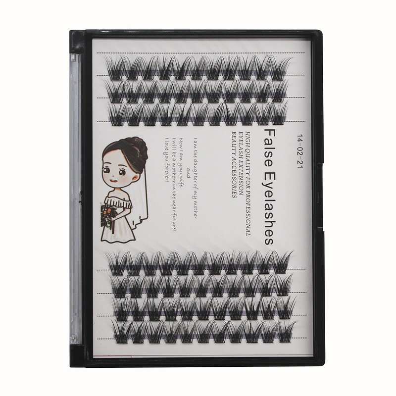 Bodermincer 84 Cluster D Curl Natural Style Eyelashes Professional Makeup