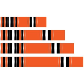 White Water Archery Laminated Orange Traditional 8 Crest Arrow Wraps 15 pk Choose Length Width (5, 1)