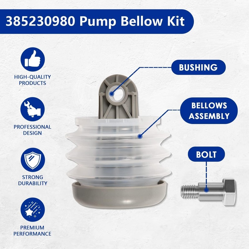 Replace for Dometic 385230980 Pump Bellows Kit For Domatic/Sealand, J