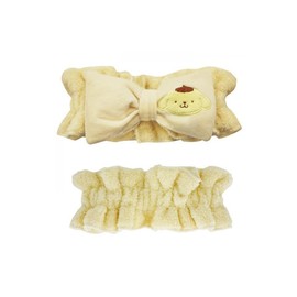Morimoto Sangyo Sanrio Hairband, Character Goods, After Bath, Hair Clip, Cute, Pool, Face Wash, Bath Supplies, Ribbon, Fluffy, Pompompurin, pom pom pudding
