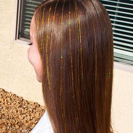 Glitter Twinkle Hair Extension Point Color Bridge Piece / 반짝이 트윙클 붙임머리 포인트 컬러 브릿지 피스