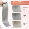 WindTouch Clip in Hair Extensions Human Hair, 12 Inch 70g
