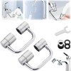 Faucet Extender, 1440° Rotatable Faucet Aerator Extension, U Shaped Faucet