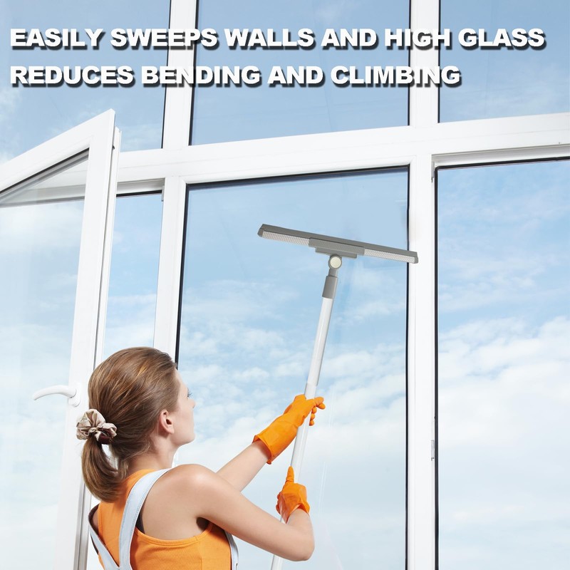 Squeegee Broom for Floor Shower Squeegee with Long Handle Rubber