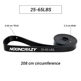 Nooncrazy Resistance Bands, Resistance Bands, 100% Natural Latex, Fitness Bands for Strength Training, Training, Physiotherapy, Yoga for Men and Women (Black)