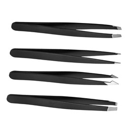 ORFOFE Salon Quality Tweezers Set Stainless Steel Tips for Hair Removal Portable Efficient for Eyebrows