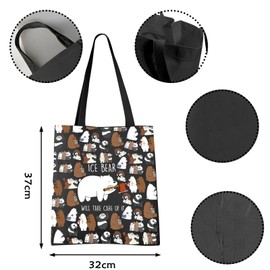 Ice Bear Tote Bag Ice Bear Lover Gift Ice Bear Will Take Care Of It Gift Polar Bear Gift (ICE BEAR tote CA)