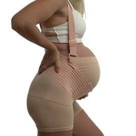 Pregnancy Belly Band – Maternity Belt & Belly Support Band for Pregnant Women – Adjustable Pregnancy Belt Support for Back & Pelvic Pain – Breathable Maternity Belly Band (Black, Large)