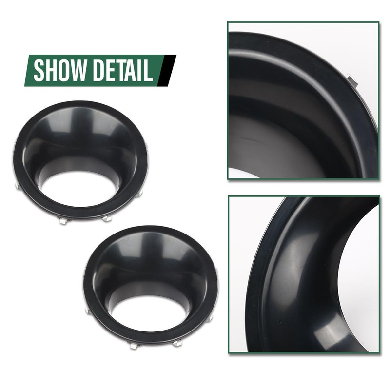 LQI Front Fog Light Cover Lamp Bezel Left and Right