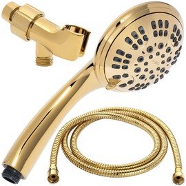 Aqua Elegante 6 Function Handheld Shower Head Kit (Aqua Elegante) - Polished Brass - 2.5 GPM