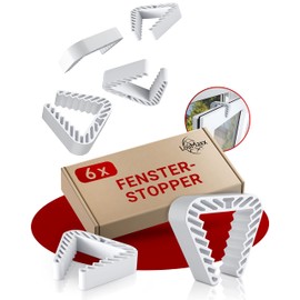 LouMaxx Window Stoppers Set of 6 – Window Clamps – Clamp Protection Window – Reliable Safety