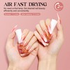 MIZHSE Nail Polish Air Dry Fast, Holographic Neon Orange Nail