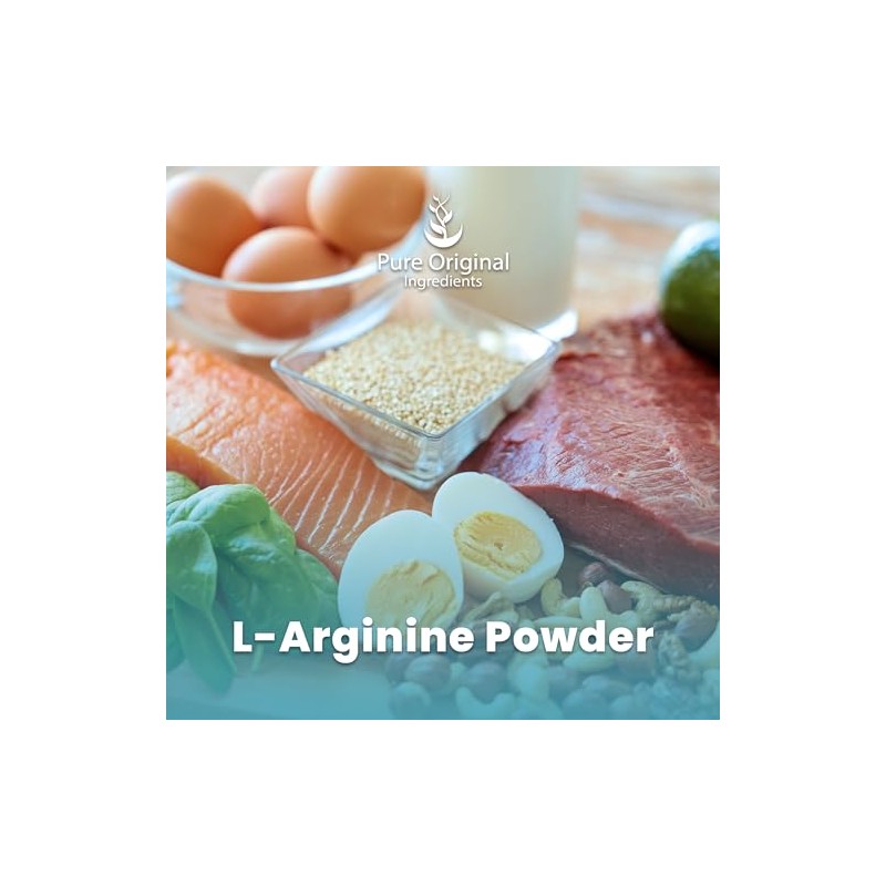 PURE ORIGINAL INGREDIENTS- “LArginina en Polvo (1 lb) Aminoácido, Sin