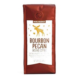 World Marke Bourbon Pecan Ground Coffee Beans - Seasonal Limited Edition Coffee Pure Arabica, Great Aroma Rich Flavored Coffee | Gourmet Blend of Central & South American | 12 Ounce, 1 Pack