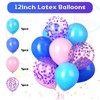Purple Pink Blue Birthday Decorations,Girls Boys Cartoon Party Decorations with