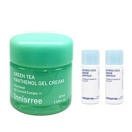 Innisfree Green Tea Panthenol Gel Cream (50ml+Cica Pore Ampoule 10mlx2) / 이니스프리 그린티 판테놀 젤 크림 (50ml+시카 모공 앰플 10mlx2개)