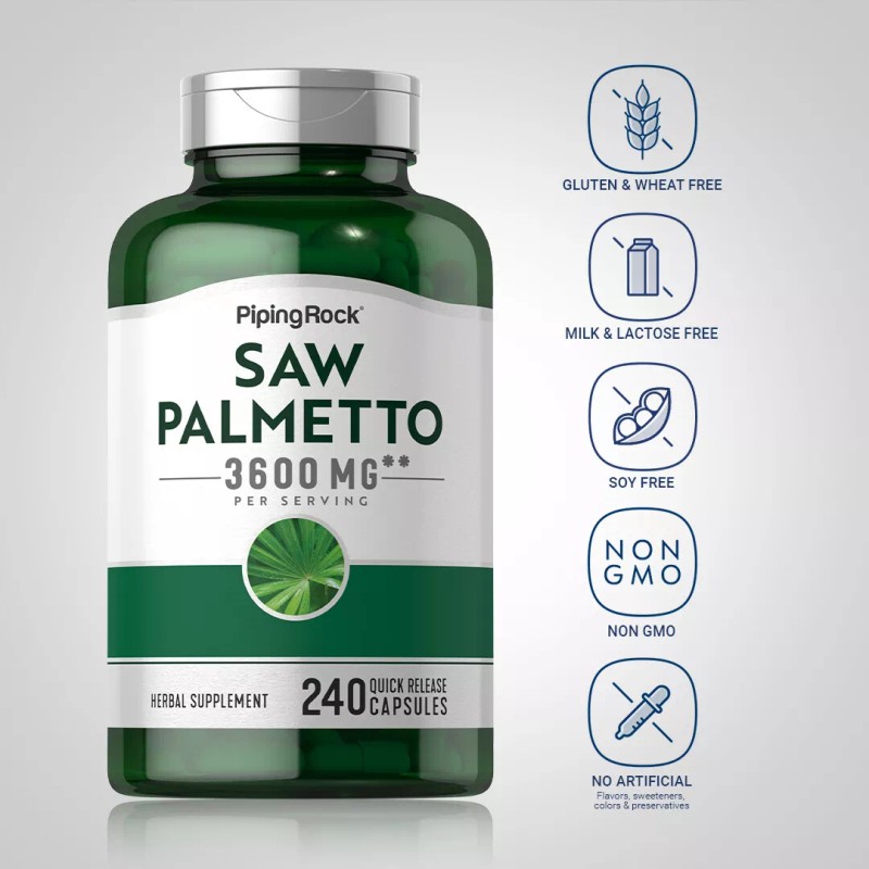 Saw Palmetto 3600 mg | 240 Capsules | Prostate Supplement