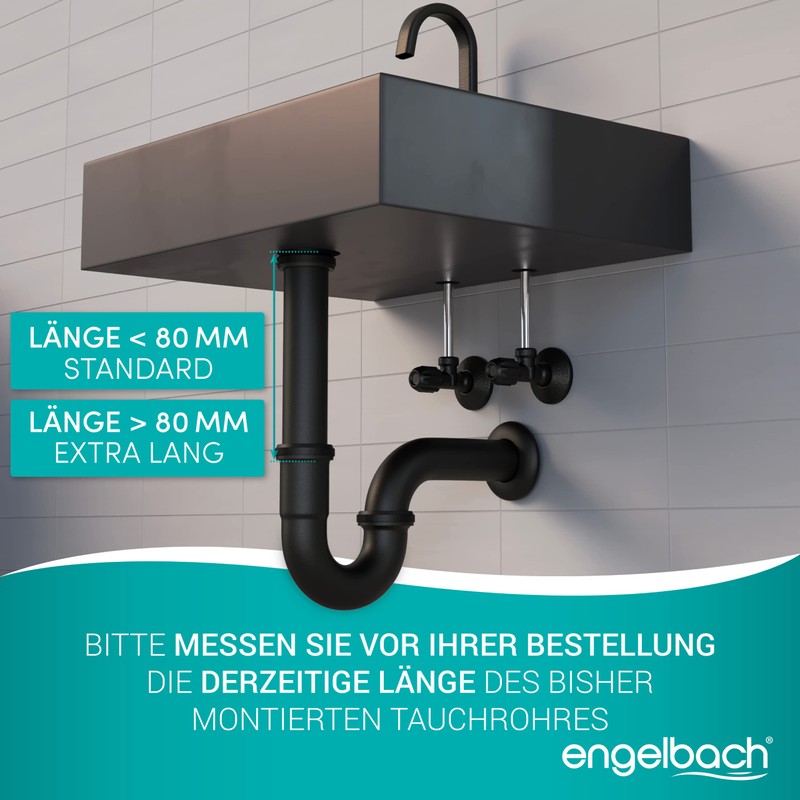 Engelbach® Siphon for Sink - Siphon Extra Long 200 mm