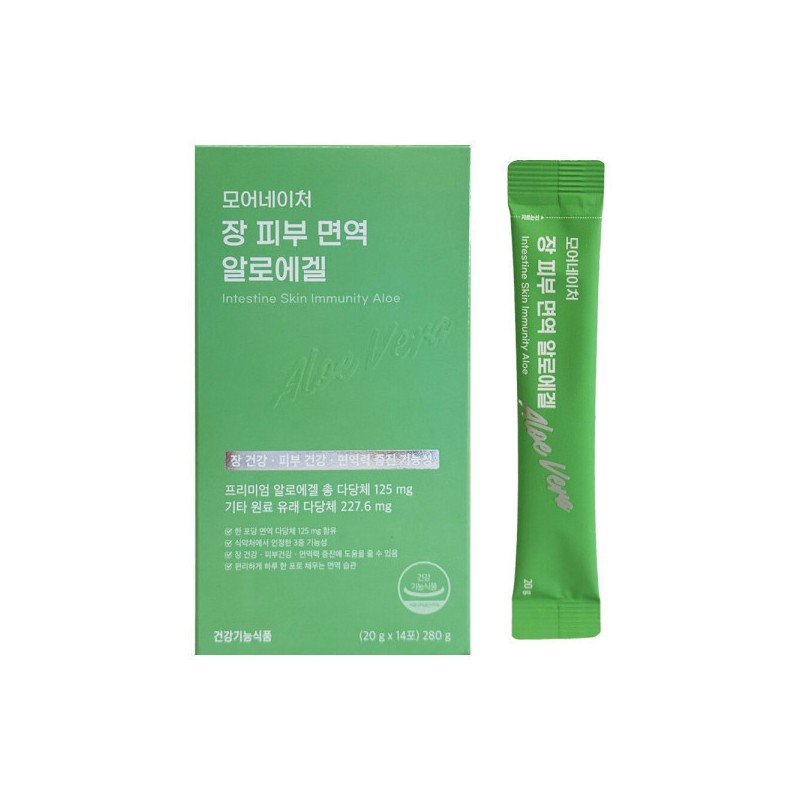 Moar Nature 모어네이처 장 피부 면역 알로에겔 20g x 14포