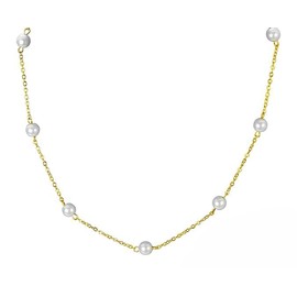 LQTSLFM Pearl necklace for women, pearl necklace women, pearl necklace, women's pearl necklace for women and girls, jewellery gifts, Plastic, No Gemstone