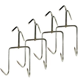 TIHOOD 4Pack Smoker Hooks - Stainless Steel Bacon Hanger, Roast Duck Hooks, Meat Hangers for Smoking, Hanging Bacon Hams, BBQ Grill