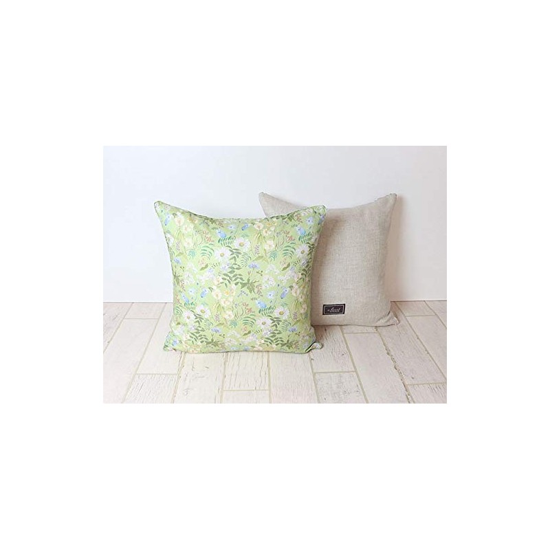 DDintex FLORET LONDON Cushion Cover, Chartwell Green, 17.7 x 17.7