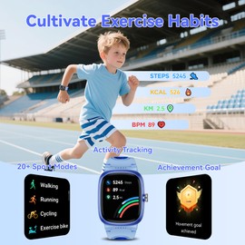 anyloop Kids Smart Watch with Heart Rate Sleep Monitor (Blue/Teal)